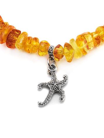 Cognac Amber Designer Bracelet With Charms, image , picture 3