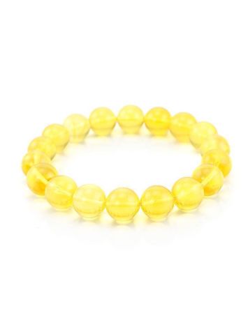 Bright Lemon Amber Beaded Bracelet, image 