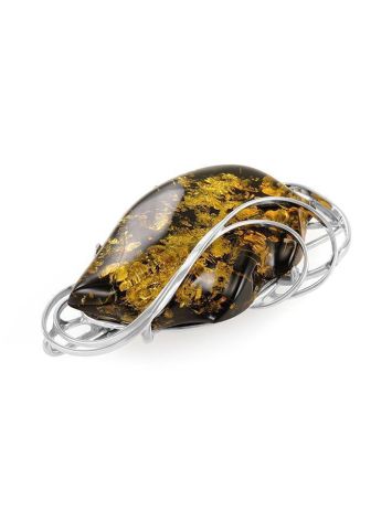 Handcrafted Amber Pendant-Brooch In Sterling Silver The Rialto, image , picture 3