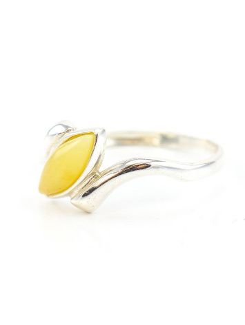 Sterling Silver Ring With Honey Amber The Amaranth, Ring Size: 6 / 16.5, image , picture 3