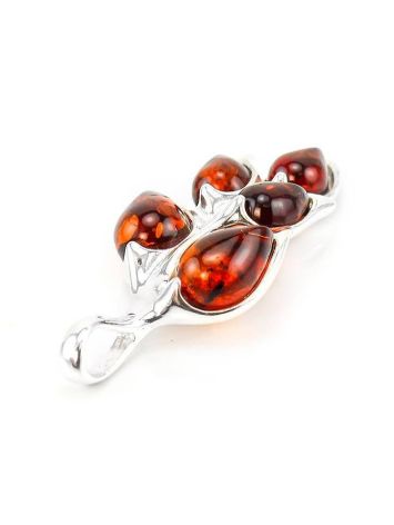 Floral Amber Pendant In Sterling Silver The Verbena, image , picture 4