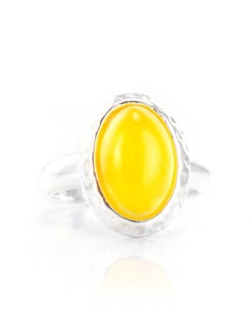Honey Amber Ring In Sterling Silver The Hermitage, Ring Size: 6.5 / 17, image , picture 3