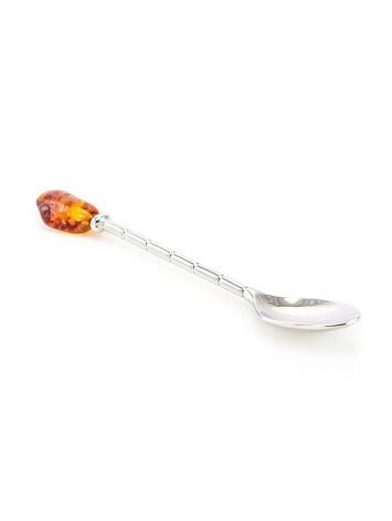 Cognac Amber Spoon In Sterling Silver, image , picture 2