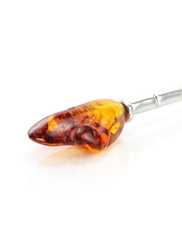 Cognac Amber Spoon In Sterling Silver, image , picture 5