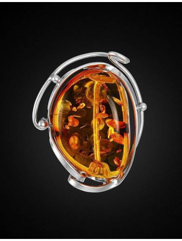 Handcrafted Amber Brooch In Sterling Silver The Rialto, image , picture 3