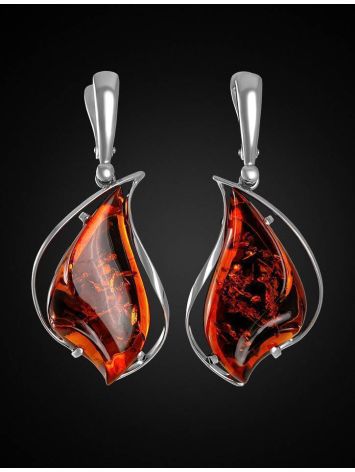 Handmade Amber Earrings In Sterling Silver The Rialto, image , picture 2