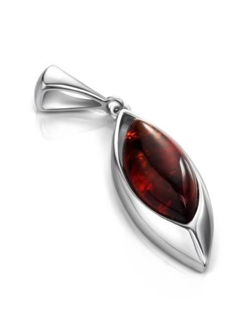 Chic Silver Pendant With Cognac Amber The Taurus, image , picture 5
