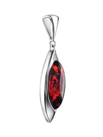 Chic Silver Pendant With Cognac Amber The Taurus, image , picture 4
