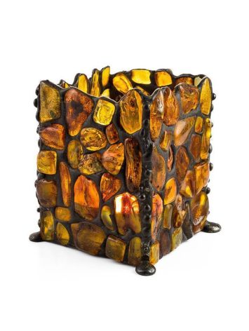 Handcrafted Lemon Amber Candleholder, image , picture 7