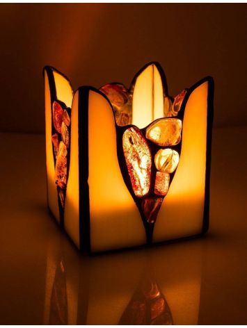 Multicolor Amber And Glass Candleholder, image , picture 6
