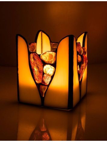 Multicolor Amber And Glass Candleholder, image , picture 2