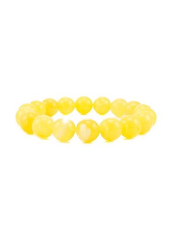 Honey Amber Ball Beaded Bracelet, image , picture 5