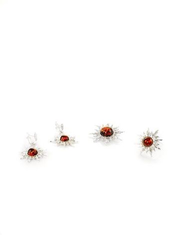 Drop Amber Earrings In Sterling Silver The Helios, image , picture 8