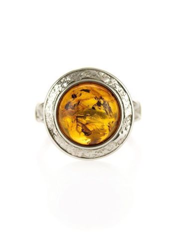 Sterling Silver Ring With Cognac Amber The Hermitage, Ring Size: 6.5 / 17, image , picture 2