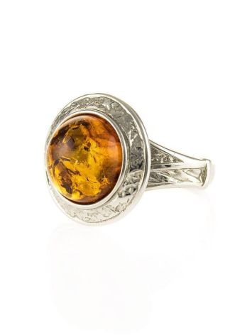 Sterling Silver Ring With Cognac Amber The Hermitage, Ring Size: 11.5 / 21, image , picture 5