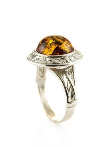 Sterling Silver Ring With Cognac Amber The Hermitage, Ring Size: 6.5 / 17, image , picture 4