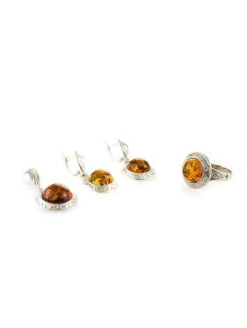 Sterling Silver Ring With Cognac Amber The Hermitage, Ring Size: 11.5 / 21, image , picture 6