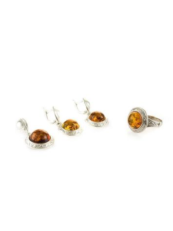 Sterling Silver Ring With Cognac Amber The Hermitage, Ring Size: 6.5 / 17, image , picture 6