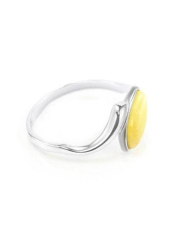 Sterling Silver Ring With Honey Amber The Amaranth, Ring Size: 6 / 16.5, image 