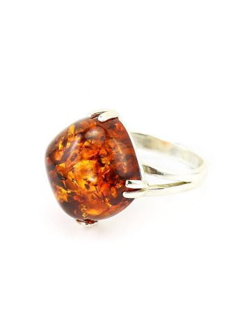Sterling Silver Ring With Cognac Amber The Byzantium, Ring Size: 10 / 20, image , picture 3