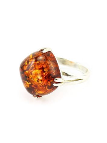 Sterling Silver Ring With Cognac Amber The Byzantium, Ring Size: 11 / 20.5, image , picture 3