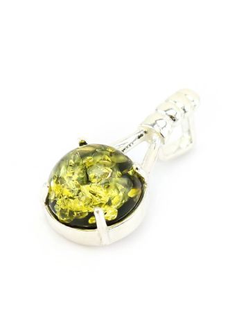 Refined Green Amber Pendant In Sterling Silver The Shanghai, image , picture 3