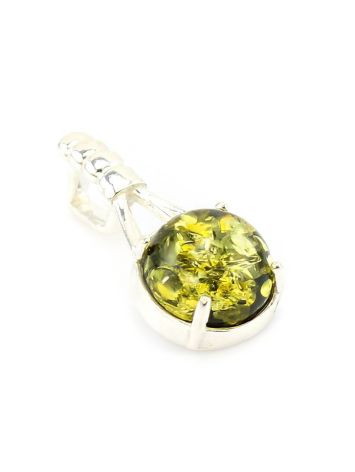 Refined Green Amber Pendant In Sterling Silver The Shanghai, image , picture 4