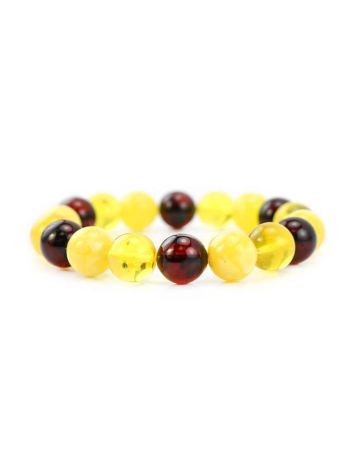 Multicolor Amber Beaded Stretch Bracelet, image , picture 4