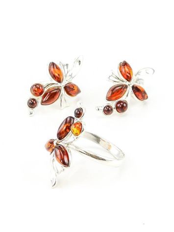 Cherry Amber Ring In Sterling Silver The Verbena, Ring Size: 9.5 / 19.5, image , picture 4
