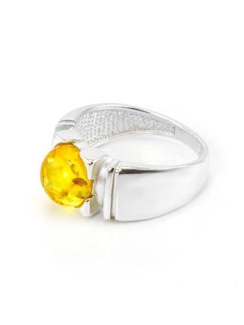 Lemon Amber Ring In Sterling Silver The Rondo, Ring Size: 11 / 20.5, image , picture 3