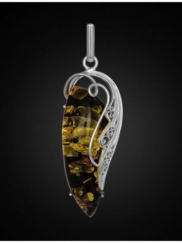 Voluptuous Amber Pendant In Sterling Silver The Dew, image , picture 2
