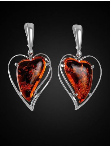 Cognac Amber Earrings In Sterling Silver The Rialto, image , picture 2