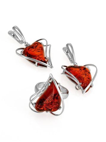 Cognac Amber Earrings In Sterling Silver The Rialto, image , picture 4