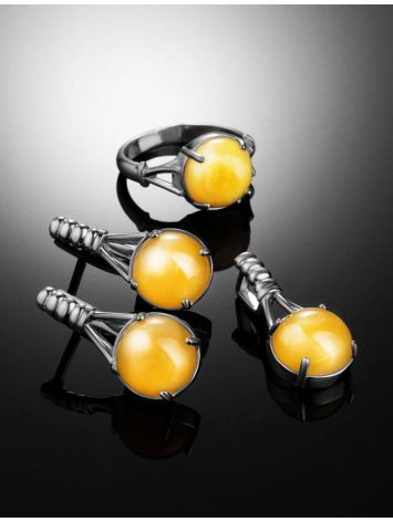 Refined Honey Amber Pendant In Sterling Silver The Shanghai, image , picture 6