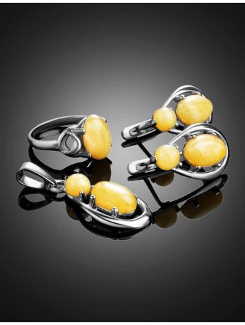 Butterscotch Amber Ring In Sterling Silver The Prussia, Ring Size: 11 / 20.5, image , picture 5