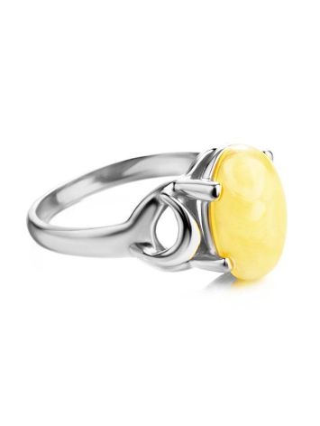 Butterscotch Amber Ring In Sterling Silver The Prussia, Ring Size: 11 / 20.5, image , picture 3