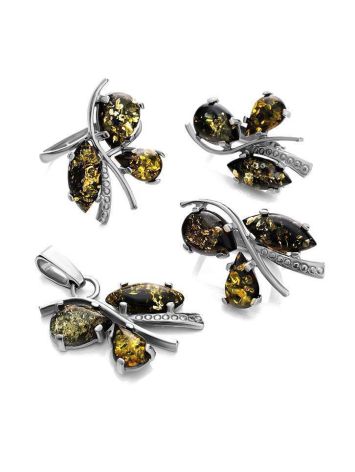 Green Amber Ring In Sterling Silver The Verbena, Ring Size: 11.5 / 21, image , picture 6