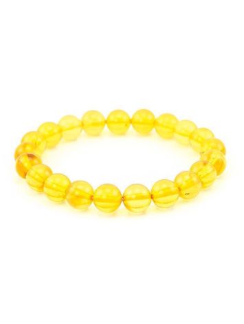 Lemon Amber Ball Beaded Bracelet, image 
