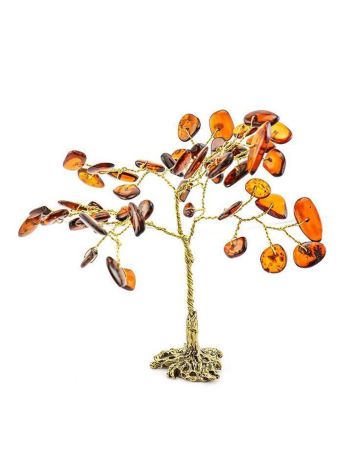 Cognac Amber Decorative Money Tree, image 