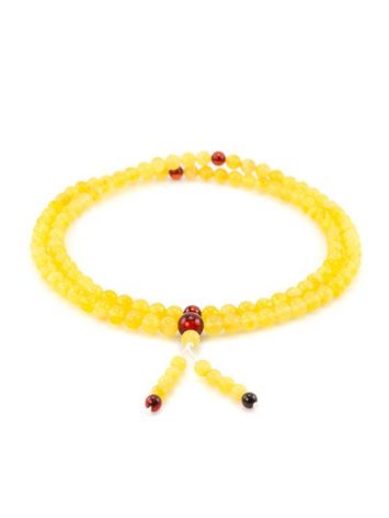Butterscotch Amber Buddhist Prayer Beads, image 