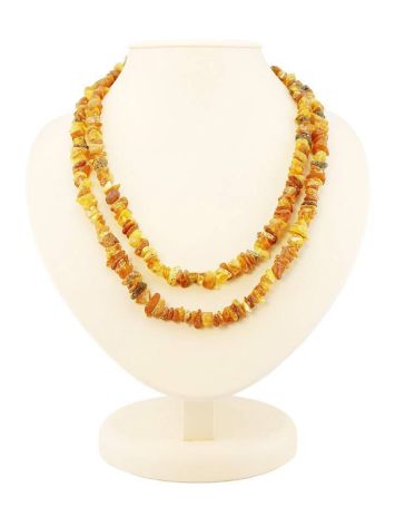 Raw Amber Beaded Necklace, image 