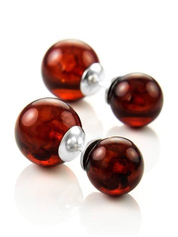 Cherry Amber Earrings In Sterling Silver The Paris, image , picture 5