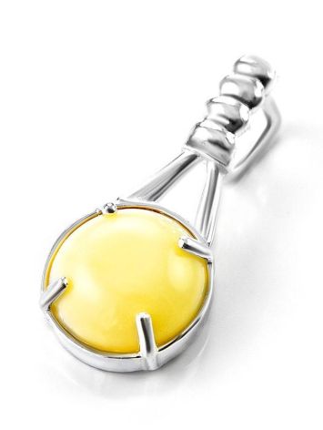 Refined Honey Amber Pendant In Sterling Silver The Shanghai, image , picture 3