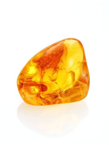 Glossy Amber Stone With Spider Inclusion, image 