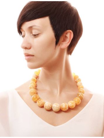 Mindblowing Amber Ball Beaded Necklace, image , picture 2