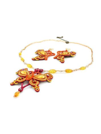 Bold Braided Earrings With Amber And Crystals The India, image , picture 4
