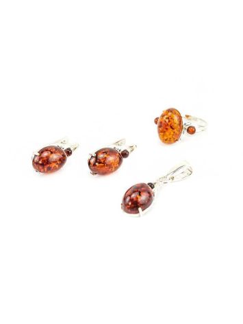 Oval Silver Ring With Cognac Amber The Prussia, Ring Size: 11.5 / 21, image , picture 5