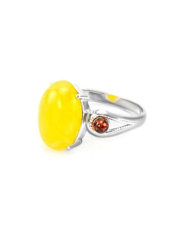 Lovely Multicolor Amber Ring In Sterling Silver The Prussia, Ring Size: 5.5 / 16, image , picture 3