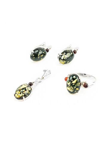 Wonderful Green Amber Ring In Sterling Silver The Prussia, Ring Size: 11.5 / 21, image , picture 5