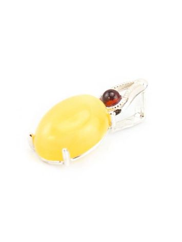 Bright Amber Pendant In Sterling Silver The Prussia, image , picture 2